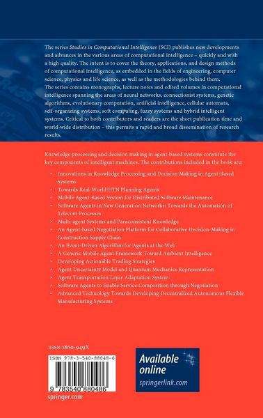 Produktbild: Knowledge Processing and Decision Making in Agent-Based Systems