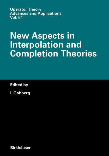 Produktbild: New Aspects in Interpolation and Completion Theories