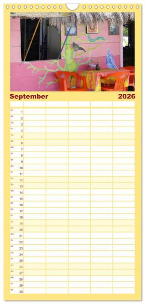 Produktbild: Familienplaner 2026 - Mexiko - Land der Farben mit 5 Spalten (Wandkalender, 21 x 45 cm) CALVENDO
