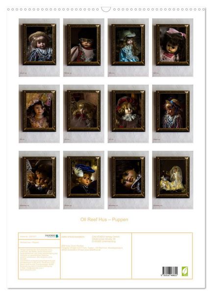 Produktbild: Oll Reef Hus &ndash; Puppen (Wandkalender 2026 DIN A2 hoch), CALVENDO Monatskalender