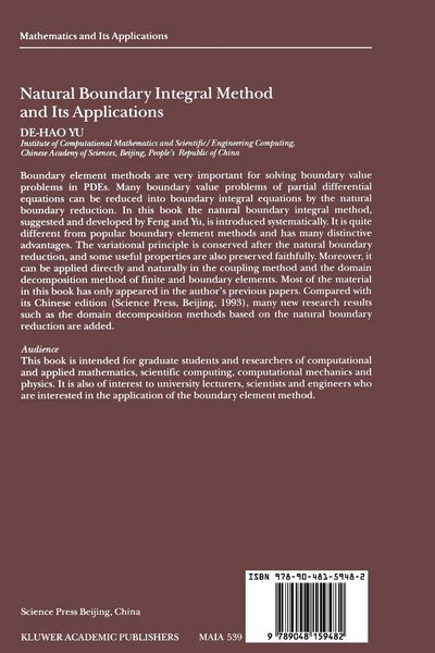 Produktbild: Natural Boundary Integral Method and Its Applications