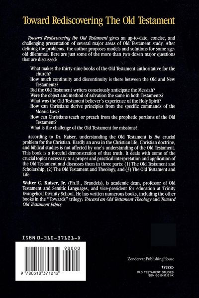 Produktbild: The Toward Rediscovering the Old Testament
