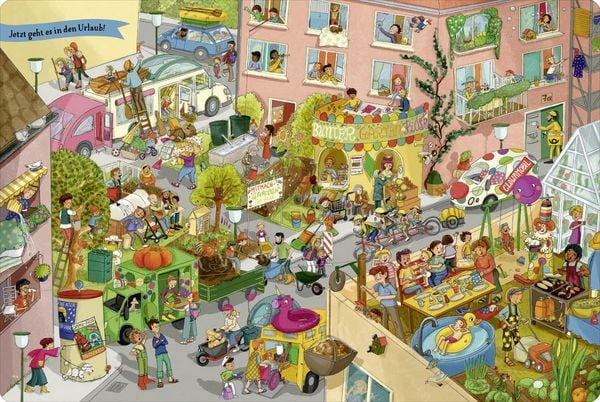 Produktbild: Camper, Zelt und Ferienzeit. Unser gro&szlig;es Reise-Wimmelbuch