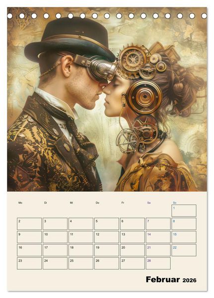 Produktbild: Steampunk - Mechanische Fantasiewelt (Tischkalender 2026 DIN A5 hoch), CALVENDO Monatskalender