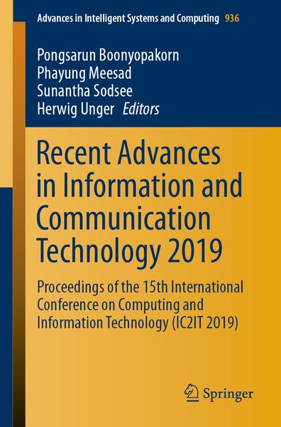 Produktbild: Recent Advances in Information and Communication Technology 2019