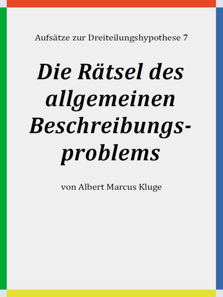 Produktbild: Die R&auml;tsel des allgemeinen Beschreibungsproblems