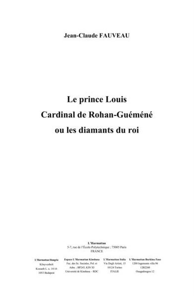 Produktbild: Prince louis cardinal de rohan