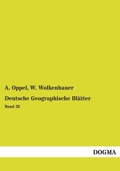 Produktbild: Deutsche Geographische Bl&auml;tter