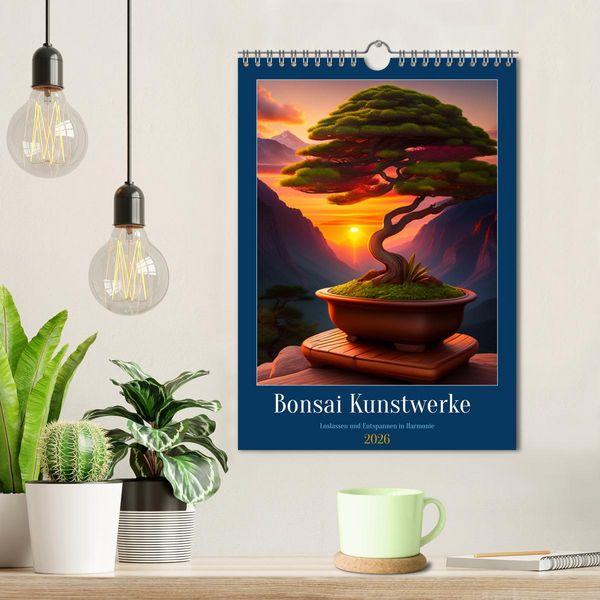 Produktbild: Bonsai Kunstwerke (Wandkalender 2026 DIN A4 hoch), CALVENDO Monatskalender