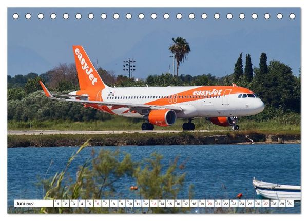Produktbild: Flugzeuge auf Korfu (Tischkalender 2027 DIN A5 quer), CALVENDO Monatskalender