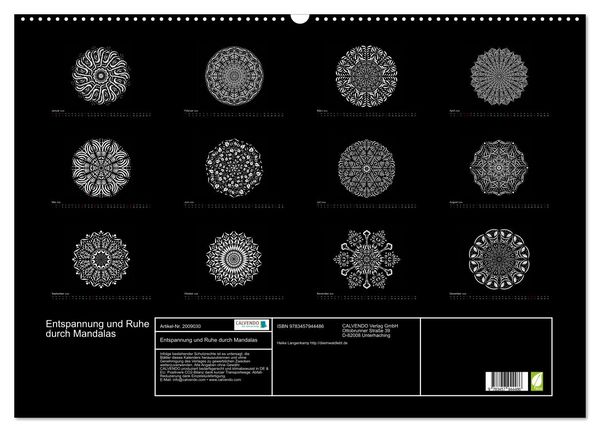 Produktbild: Entspannung und Ruhe durch Mandalas (Wandkalender 2026 DIN A2 quer), CALVENDO Monatskalender