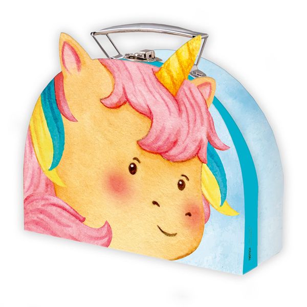 Produktbild: Tr&ouml;tsch Koffer mit Formdeckel Einhorn medium