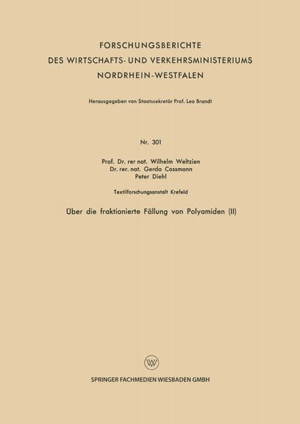 Produktbild: &Uuml;ber die fraktionierte F&auml;llung von Polyamiden (II)