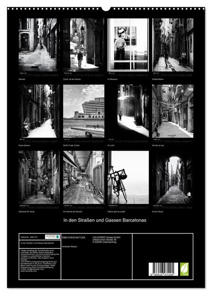 Produktbild: In den Stra&szlig;en und Gassen Barcelonas (hochwertiger Premium Wandkalender 2026 DIN A2 hoch), Kunstdruck in Hochglanz