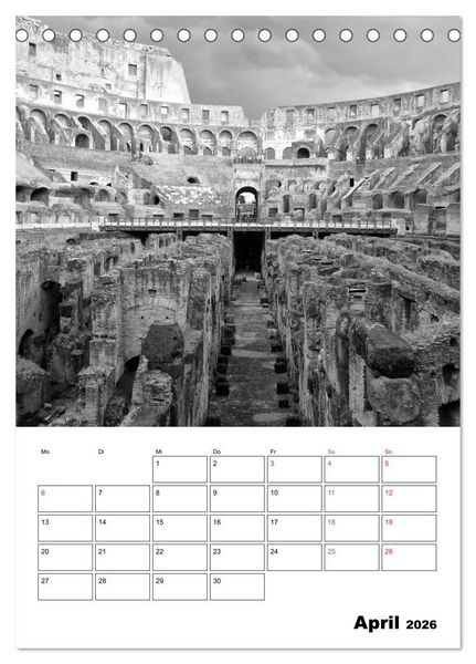 Produktbild: Die ewige Stadt Rom (Tischkalender 2026 DIN A5 hoch), CALVENDO Monatskalender