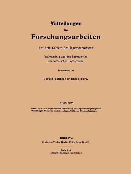 Produktbild: Mitteilungen &uuml;ber Forschungsarbeiten auf dem Gebiete des Ingenieurwesens