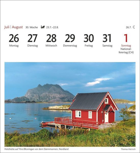 Produktbild: Norwegen Sehnsuchtskalender 2027 - Wochenkalender mit 53 Postkarten