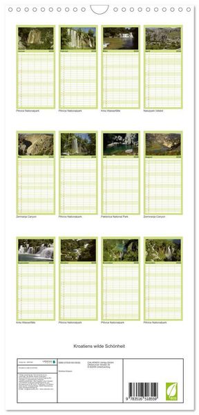 Produktbild: Familienplaner 2026 - Kroatiens wilde Sch&ouml;nheit mit 5 Spalten (Wandkalender, 21 x 45 cm) CALVENDO