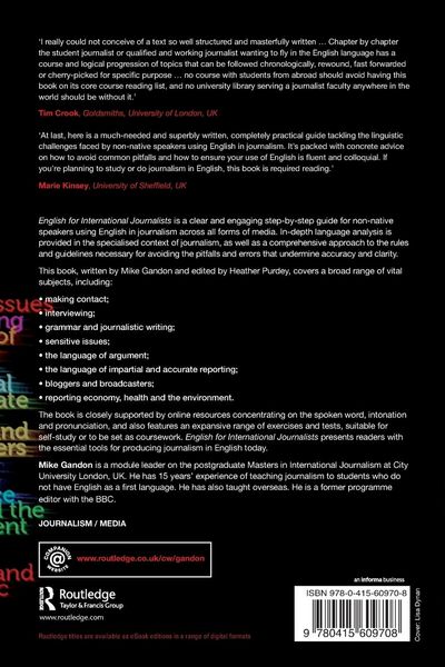 Produktbild: English for International Journalists
