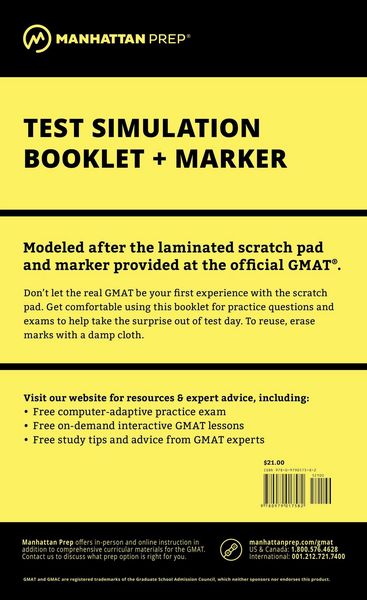 Produktbild: Manhattan Prep GMAT Test Simulation Booklet