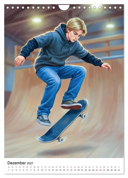 Produktbild: Level Up - Skate Vibes (Wandkalender 2027 DIN A4 hoch), CALVENDO Monatskalender
