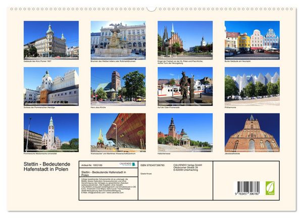 Produktbild: Stettin - Bedeutende Hafenstadt in Polen (hochwertiger Premium Wandkalender 2026 DIN A2 quer), Kunstdruck in Hochglanz