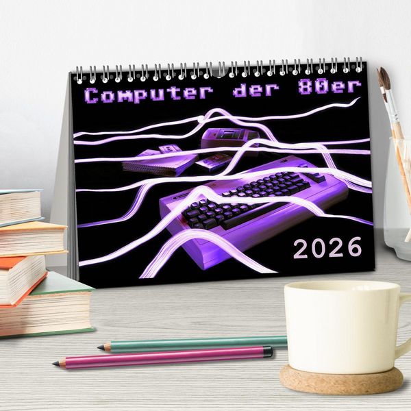 Produktbild: Computer der 80er (Tischkalender 2026 DIN A5 quer), CALVENDO Monatskalender