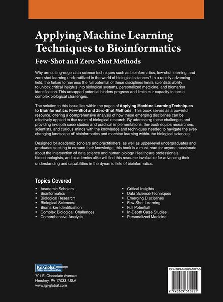 Produktbild: Applying Machine Learning Techniques to Bioinformatics