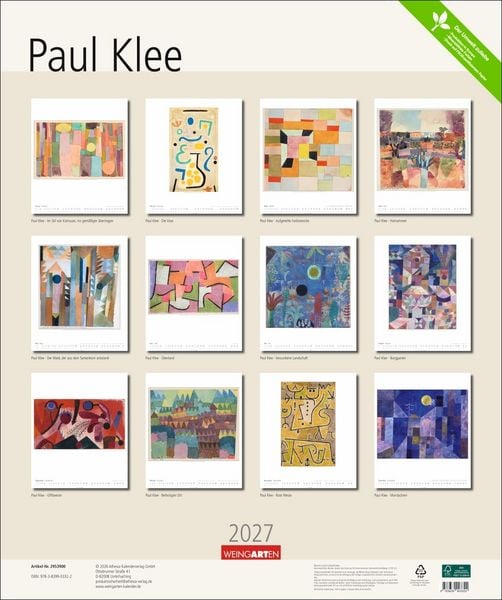 Produktbild: Paul Klee Kalender 2027