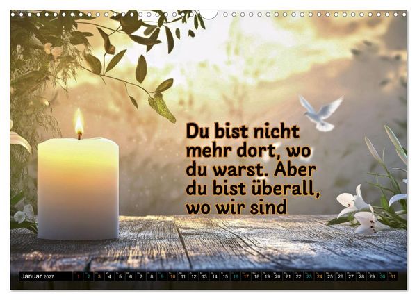 Produktbild: Trost - in stillen Momenten (Wandkalender 2027 DIN A3 quer), CALVENDO Monatskalender