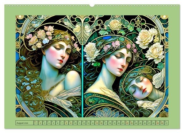 Produktbild: Art Deco Freundinnen (Wandkalender 2026 DIN A2 quer), CALVENDO Monatskalender