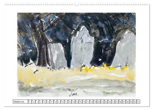 Produktbild: Arthur Dove - Abstrakte Impressionen (hochwertiger Premium Wandkalender 2026 DIN A2 quer), Kunstdruck in Hochglanz