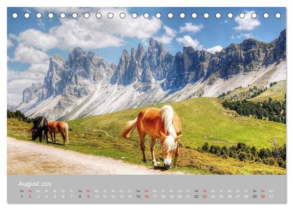 Produktbild: Giganten der Dolomiten - Die Dreitausender (Tischkalender 2026 DIN A5 quer), CALVENDO Monatskalender