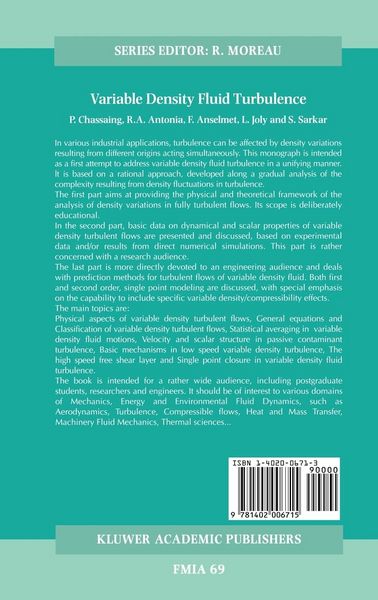 Produktbild: Variable Density Fluid Turbulence