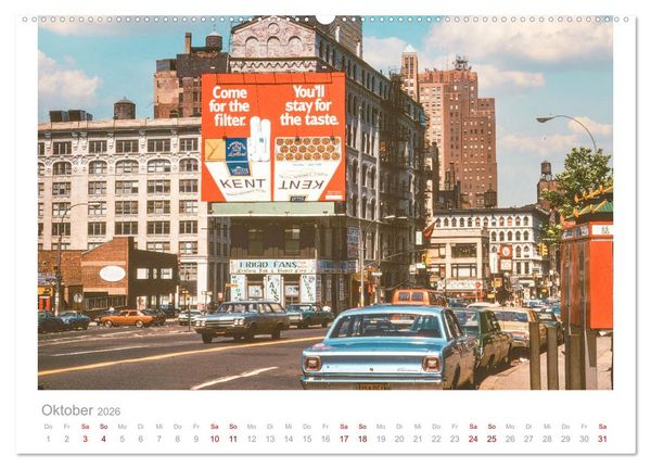 Produktbild: New York in 1975 (hochwertiger Premium Wandkalender 2026 DIN A2 quer), Kunstdruck in Hochglanz