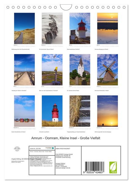 Produktbild: Amrum - Oomram, Kleine Insel - Gro&szlig;e Vielfalt (Wandkalender 2026 DIN A4 hoch), CALVENDO Monatskalender