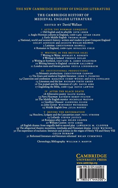 Produktbild: The Cambridge History of Medieval English Literature