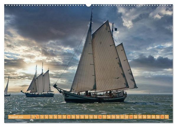 Produktbild: Segeln im Sonnenuntergang (Wandkalender 2026 DIN A2 quer), CALVENDO Monatskalender