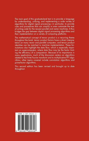 Produktbild: Algorithms for Discrete Fourier Transform and Convolution