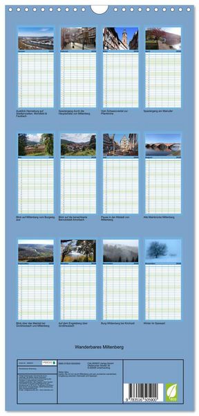 Produktbild: Familienplaner 2026 - Wanderbares Miltenberg mit 5 Spalten (Wandkalender, 21 x 45 cm) CALVENDO