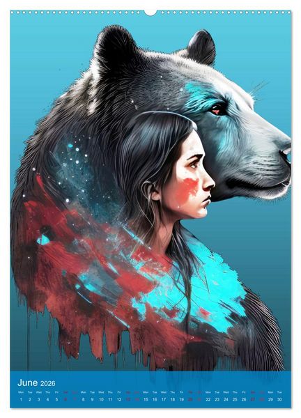 Produktbild: Native American Art (Wall Calendar 2026 DIN A2 portrait), CALVENDO 12 Month Wall Calendar