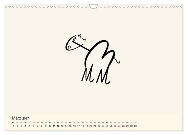 Produktbild: Buchstabentiere (Wandkalender 2027 DIN A3 quer), CALVENDO Monatskalender