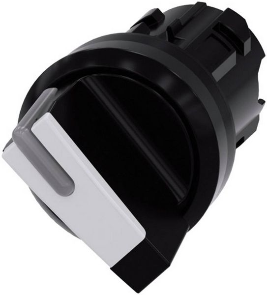Produktbild: Siemens 3SU10022BF600AA0 3SU1002-2BF60-0AA0 Knebelschalter Frontring Kunststoff Schwarz, Wei&szlig; 1 x 90 &deg; 1 St.