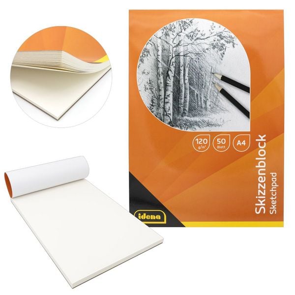Produktbild: Idena Skizzenblock 120g/m&sup2; DIN A4 50 Blatt