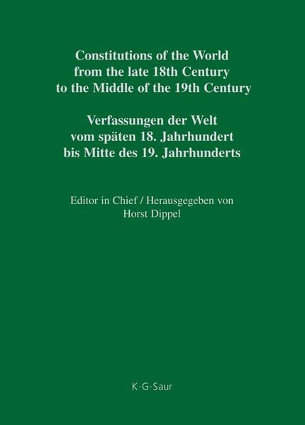 Produktbild: Constitutional Documents of Austria, Hungary and Liechtenstein 1791&ndash;1849