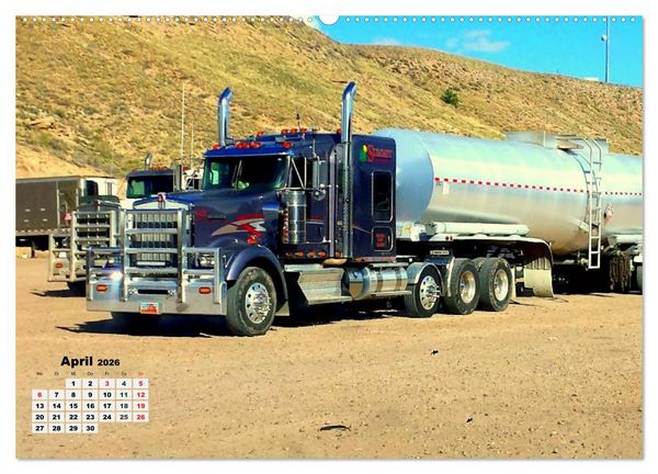 Produktbild: US-Trucks. Faszination Langhauber (Wandkalender 2026 DIN A2 quer), CALVENDO Monatskalender