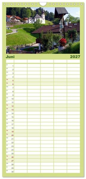Produktbild: Familienplaner 2027 - Zauberhaftes Berchtesgadener Land mit 5 Spalten (Wandkalender, 21 x 45 cm) CALVENDO