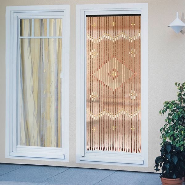 Produktbild: Bambusvorhang Rhombus, mehrfarbig, holz, 90x200 cm, 31 Str&auml;nge aus Ahornholz