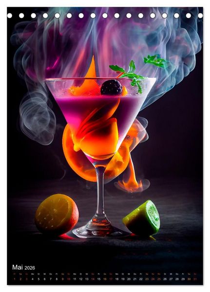 Produktbild: Cocktails - Bew&auml;hrter Genuss neu interpretiert (Tischkalender 2026 DIN A5 hoch), CALVENDO Monatskalender