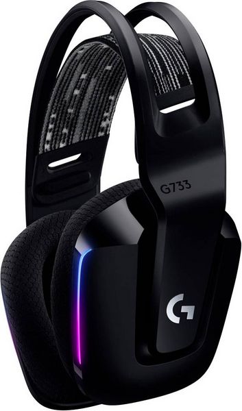 Produktbild: Logitech Gaming G733 LIGHTSPEED On Ear Headset Funk 7.1 Surround Schwarz Lautst&auml;rkeregelung Gaming